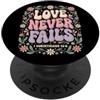 Bible Scripture Corinthians 13:8 Tees Ap L'amore non manca mai la Bibbia Versetto 1 Corinzi 13:8 PopSockets PopGrip Adesivo