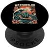 Watermelon Wave Riders Retro Anguria Surf Spiaggia Tropicale Oceano Onda PopSockets PopGrip Adesivo