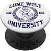 Alpha Wolf University Meme Alpha Wolf della Lone Wolf University Brainrot PopSockets PopGrip Adesivo