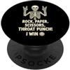 Skeleton Gamer For Coworker Sarcastic Funny Saying Rock Paper Forbice per la gola PopSockets PopGrip Adesivo