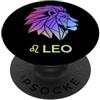Leo Zodiac Star Sign Horoscope Leone Leone Segno zodiacale Geometrico Compleanno PopSockets PopGrip Adesivo