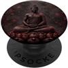 Buddha Designs by Kajiro Buddha invernale fiore di loto - fiocchi di neve - buddismo buddista PopSockets PopGrip Adesivo