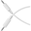 HDSupply Cavo ausiliario, cavo jack da 0,10 m, jack audio da 3,5 mm stereo a 3 pin, cavo audio per cuffie, soundbar, TV, auto, radio, bianco