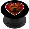 Red Staffy Cuore rosso Staffordshire Bull Terrier PopSockets PopGrip Adesivo