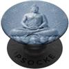 Buddha Designs by Kajiro Buddha invernale fiore di loto - fiocchi di neve - buddismo buddista PopSockets PopGrip Adesivo