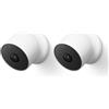 Google Nest Cam-Confezione doppia - Telecamera di sicurezza intelligente per interni ed esterni, 1080p, G3AL9, Snow, 2 pezzi (confezione da 1)