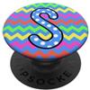 Evergreen Creative Lettera S blu a pois con iniziale PopSockets PopGrip Adesivo
