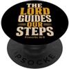 Bible Verse Proverbs 19 9 Tees Il Signore guida i nostri passi Proverbi 16:9 Versetto della Bibbia PopSockets PopGrip Adesivo