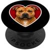 Fawn Staffy Cuore Fawn Staffordshire Bull Terrier PopSockets PopGrip Adesivo