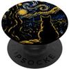StarryAx1 Gatto Notte Stellata Van Gogh Luna Arte Mamma Papà Miao PopSockets PopGrip Adesivo