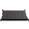 LINK LKRIP550EN - Mensola estraibile per armadio rack universale (1U, 550 mm, nero grigio RAL9005) - Acciaio traforato per ventilazione - Distanza montanti regolabile e viti incluse