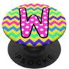 Evergreen Creative Lettera W a pois rosa con iniziale PopSockets PopGrip Adesivo