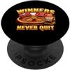 Gamer Vintage Slot Machine Lover Sarcast I vincitori del detto divertente non lasciano mai il tema del casinò PopSockets PopGrip Adesivo