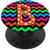 Evergreen Creative Iniziale dell'alfabeto B arancione a pois PopSockets PopGrip Adesivo