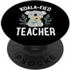 Matching Wholesome Teacher Appreciation Koala - Insegnante Koala con girasole PopSockets PopGrip Adesivo