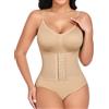 Niwicee Body Contenitivo Modellante Donna Shapewear Bodysuit Pancia Piatta Guaina Contenitiva Donna Intimo Snellente Shaper Shaping con Reggiseno e Tracolla Regolabile(Beige,L)