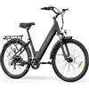 Junglor Bici Elettrica per Uomini e Donne 27,5", Motore 250W, Batteria Rimovibile 36V 15,6Ah fino a 100 km di Autonomia, Freni a Disco Meccanici, Forcella Ammortizzata, 7 Velocità, Display LCD
