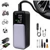AMJYEW Compressore Portatile a Batteria - Compressore Aria Portatile per Auto, Moto & Bicicletta, 150 PSI, 8000 mAh, Mini Compressore con LED, Display Digitale e Spegnimento Automatico