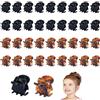 Ikadiya Mollette Capelli, 36 Pezzi Capelli Clip Artiglio, Mini Pinze Piccole Per Capelli, Adatto Per Ragazze E Donna [Nero+Marrone]