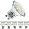EACLL Lampadine LED GU10 6.5W Equivalente a Alogena 100W, Pacco da 10, 735lm 6400K Bianco Freddo, Faretti AC 230V senza Sfarfallio, Angolo a Fascio 120° Spot, Non Dimmerabile corta Riflettore Lampade