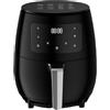 SMART-J Friggitrice ad Aria 4.8L 1400W, Touch Display, Temperatura 0-200°C, Cestello Antiaderente, Griglia e Ricettario - Ideale per Pollo, Patatine, Pesce, Pizza, Carne e Dolci