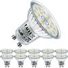 EACLL Lampadine LED GU10 6.5W Equivalente a Alogena 95W, Pacco da 10, 715lm 4000K Bianco Naturale, Faretti AC 230V senza Sfarfallio, Angolo a Fascio 120° Spot, Non Dimmerabile corta Riflettore Lampade