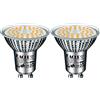 EACLL Lampadine LED GU10 10W 3000K Equivalenti a Alogena 140W, Pacco da 2, 1050 lumen Luce Bianca Calda. Faretti AC 230V senza Sfarfallio, Angolo di luce 120° Spot, Non dimmerabile Lampade riflettori