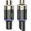 LEKATO Ricevitore trasmettitore microfono wireless XLR 5,8 Ghz Dispositivo microfono plug-on wireless Per microfoni dinamici e a condensatore, mixer audio, fotocamera DSLR, PA（Versione aggiornata）