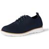 Amazon Essentials Scarpe da Ginnastica Stile Oxford in Maglia Donna, Blu Marino, 37.5 EU