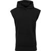 Urban Classics Open Edge Sleeveless Hoodie Uomo Felpa con Cappuccio Nero 100% Cotone Regular