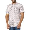 Amazon Essentials Camicia in Popeline a Maniche Corte Slim Uomo, Lavanda Stampa Foglie di Palma, XXL
