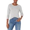 Amazon Essentials Maglione Girocollo Leggero A Maniche Lunghe (Taglie Forti Disponibili) Donna, Grigio Chiaro Puntinato, M