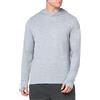Amazon Essentials T-shirt da uomo Tech Stretch a maniche lunghe con cappuccio, grigio chiaro Space Dye, S