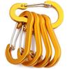 Drawup Confezione da 5 moschettoni leggeri in lega di alluminio, ganci a molla per chiavi, borse, attrezzi da campeggio ed escursionismo, 50 x 26 mm (oro)