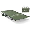 Sportneer Lettino da campeggio, 80 cm, extra largo, pieghevole, compatto, con tasca laterale e borsa per il trasporto, letto leggero e portatile per adulti, campeggio, casa, viaggi