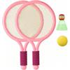 Monwssoe Set da Badminton per Bambini in Confezione da 2, Racchette da Tennis per Bambini per Giochi al Coperto e all'aperto, Giocattoli da Gioco per Genitori e Figli Stile 1