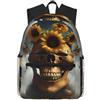 ybhgvc Sunflower Halloween Skull Print Unisex Leggero Impermeabile Casual Zaino Per Il Viaggio Quotidiano Viaggi Weekend