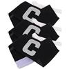 Garneck 3 Pezzi Fascia da Capitano Calcio Regolabile in Nylon Nero Design Semplice e Lavorazione Fine, Accessorio per Calcio e Hockey