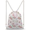 SMAZDFXX Zaino con coulisse a pois e rose, ideale per il tè pomeridiano, lo sport in palestra o come borsa a tracolla in tela per uomo e donna.