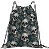 Generic Zaino con Coulisse Skull 01 Sacchetta Sportiva Leggero Borsa con Coulisse Pieghevole Sacca da Palestra per Viaggi Unisex Spiaggia