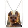 SMAZDFXX Zaino sportivo con coulisse a forma di Yorkshire Terrier e tramonto, borsa a tracolla in tela per uomo e donna