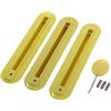 KQFCAZRE 3 Pezzi Surfboard Set Surfboard Fin Plugs Accessori Surf Fins Chiave Vite Surfing Materiale PVC Durevole Contro Pressione 'Acqua, Giallo