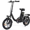 Finbike Bici Elettrica Pieghevole 16, Batteria 374.4WH, Autonomia di 56-60 KM, Motore 250W, E-Bike per Adulti e Adolescente, Carico 120kg, 3 Modalità 10/15/25KM/H