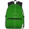 ybhgvc Green Grass Field Soccer Playground The Ball Print Unisex Leggero Impermeabile Zaino Casual Casual Commercio Giornaliero Viaggi Weekend