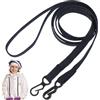 SHINEOFI Cinturino per Guanti da Sci in Nylon 120cm con Clip Antismarrimento, Design con Laccetto Facile da Usare per Attività All'aperto e Sci