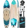 ATPROSS Tavola SUP Gonfiabile con Sedile Kayak e Accessori, 350x85cm Stand Up Paddle Extra Largo per 2 Persone, Portata 200kg, Canoa Gonfiabile 2 Posti Stabile e Antiscivolo per Mare e Surf