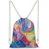 SMAZDFXX Zaino psichedelico arcobaleno con coulisse, borsa sportiva da palestra, borsa a tracolla in tela per uomo e donna