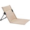 LeeQinersw Sedia da Spiaggia Sdraio Pieghevole Portatile con Schienale Cuscino Seduta Ripiegabile in Oxford Alluminio Leggera Adatta per Campeggio Giardino, Beige