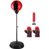 KQFCAZRE Boxing Speed Ball per Esercizi Mano-Occhio Sacco da Sfera Robusta Resistente Guanti Traspiranti Supporto Regolabile Adatto a Allenamento, Bambino H 80-120cm