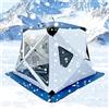 Generic Rifugio termico pop-up per la pesca sul ghiaccio, capanna isolata con finestre ispessite, casa del ghiaccio portatile fino a -30 °C